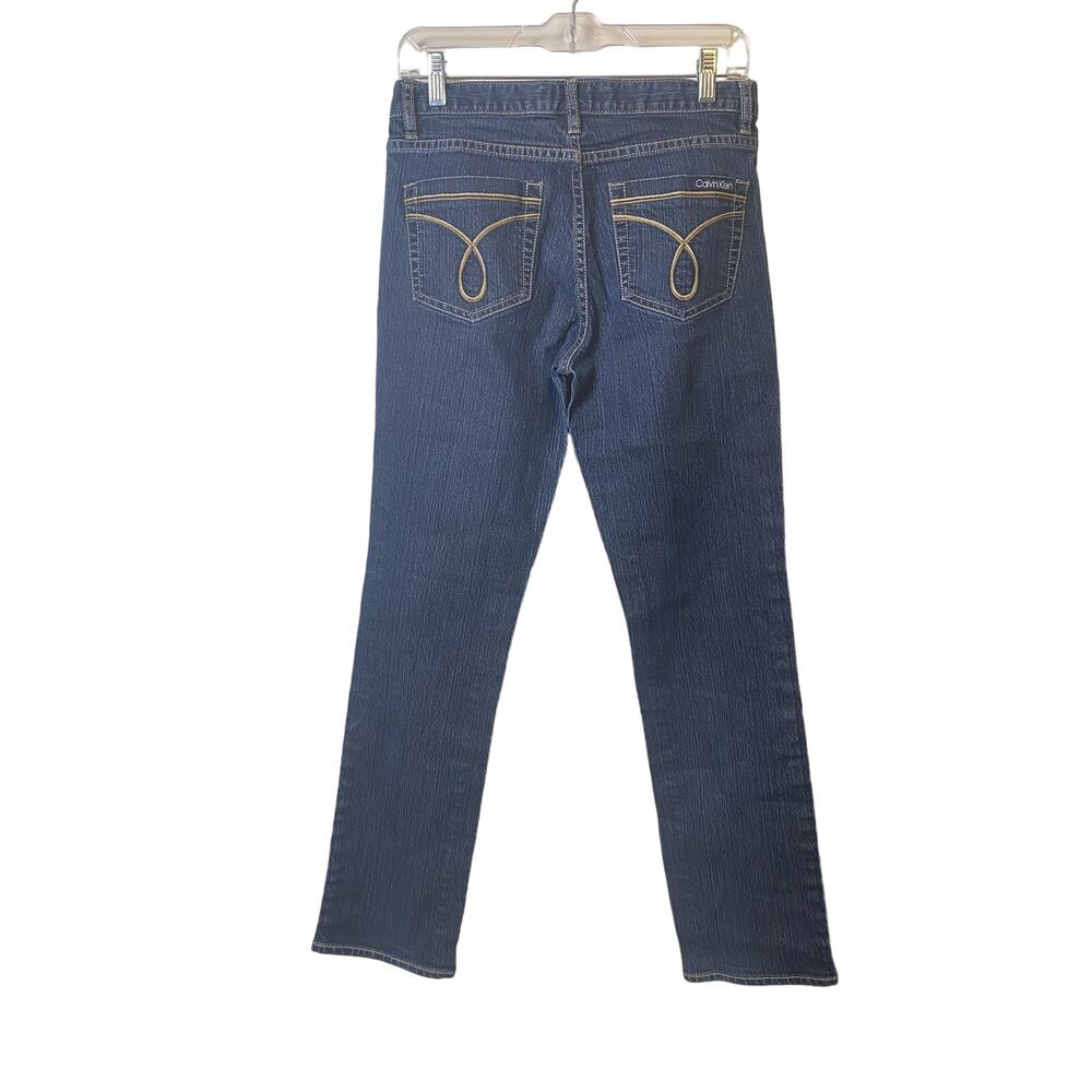 Calvin Klein Jeans Classic Blue Denim Stretch Low Rise Size 28 Waist